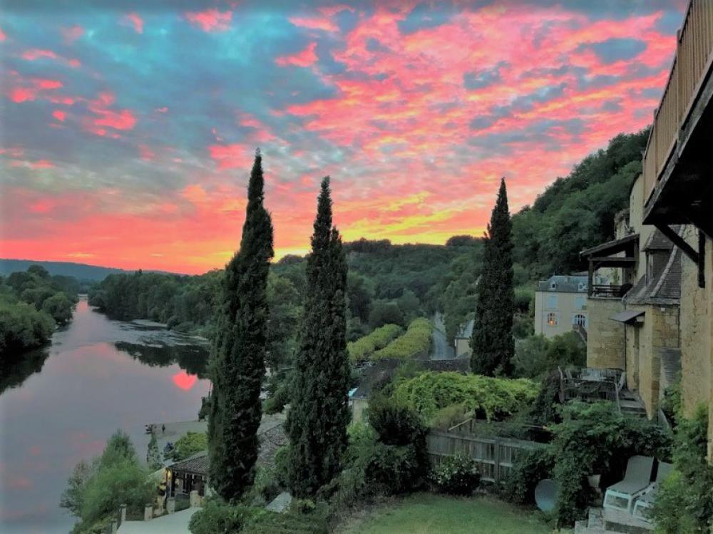 couché de soleil vue depuis la terrasse...