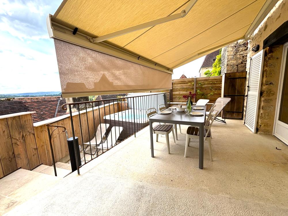 La terrasse peut être totalement couverte 