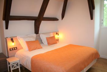 La chambre double à l'étage